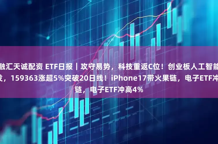 融汇天诚配资 ETF日报｜攻守易势，科技重返C位！创业板人工智能再爆发，159363涨超5%突破20日线！iPhone17带火果链，电子ETF冲高4%