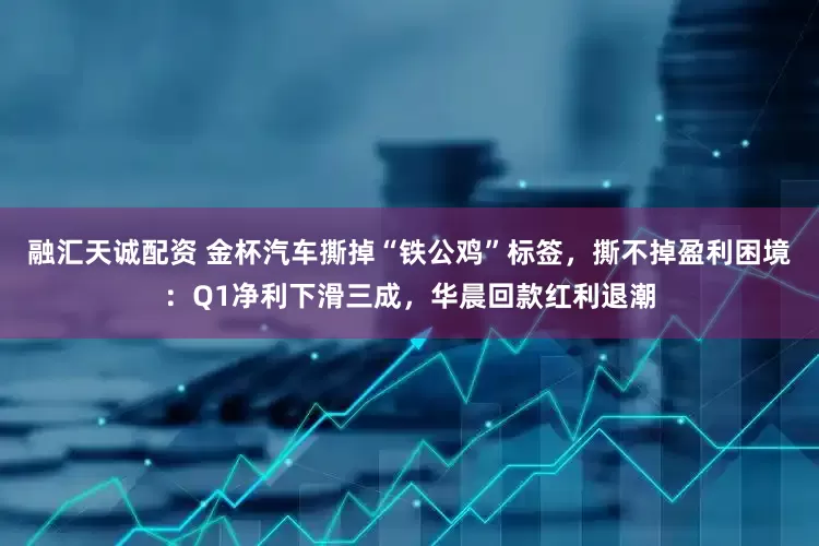融汇天诚配资 金杯汽车撕掉“铁公鸡”标签，撕不掉盈利困境：Q1净利下滑三成，华晨回款红利退潮